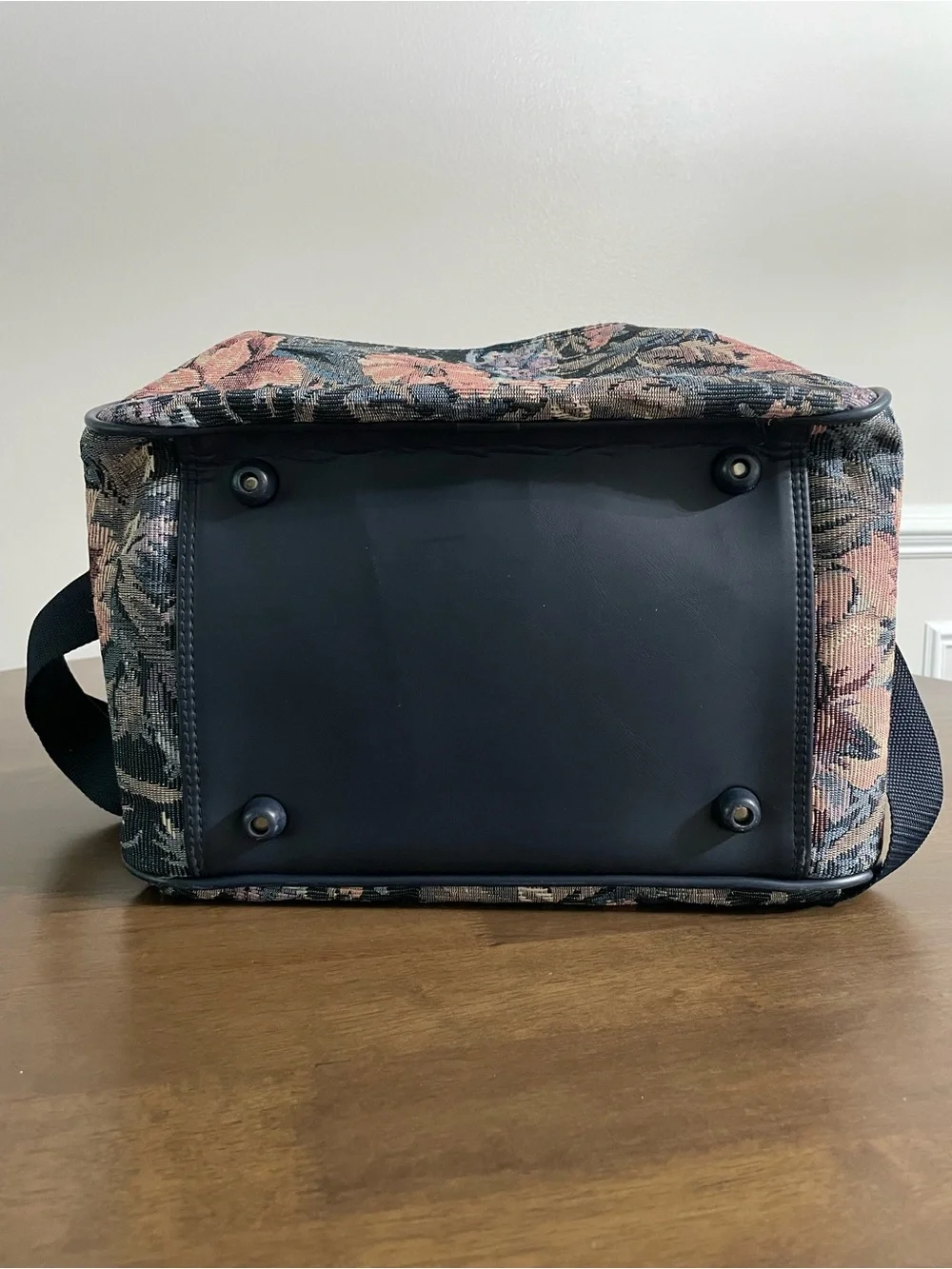 Vintage Jaguar Floral Tapestry Messenger Bag
